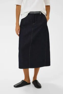 DeirdraIW Nederdel, Dark Blue Denim, 44