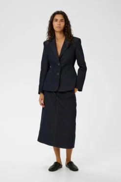 DeirdraIW Nederdel, Dark Blue Denim, 44