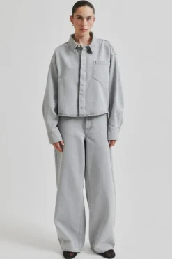 Denira Denim Jeans, Light Grey Denim, S