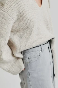 Denira Denim Jeans, Light Grey Denim, S