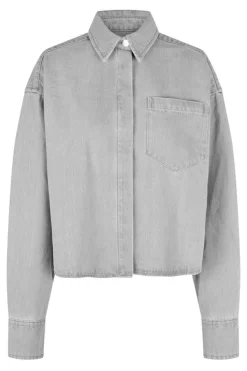 Denira Denim Skjorte, Light Grey Denim, XS