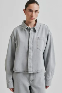 Denira Denim Skjorte, Light Grey Denim, XS