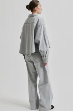 Denira Denim Skjorte, Light Grey Denim, XS