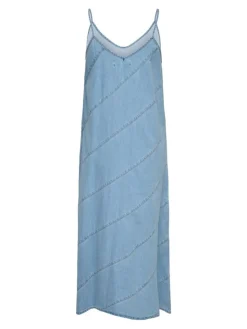 Dia Cut Denimkjole, Light Blue Denim, XL