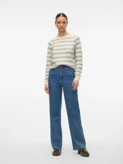 Doffy LS Striktrøje, Birch/Light Grey Melange, M