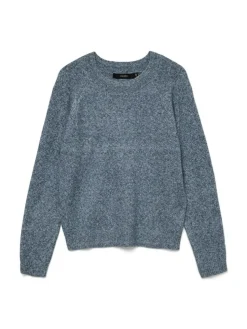 Doffy LS Striktrøje, Dark Denim, L