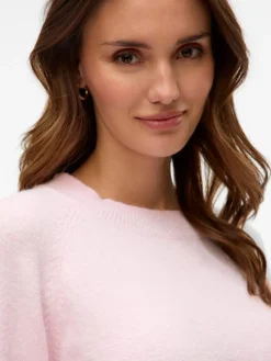 Doffy LS Striktrøje, Pink-A-Boo, M