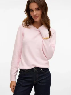 Doffy LS Striktrøje, Pink-A-Boo, M