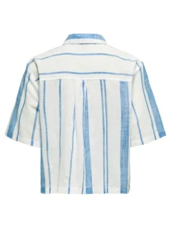 Dorthea Skjorte, Cloud Dancer/Blue, XL