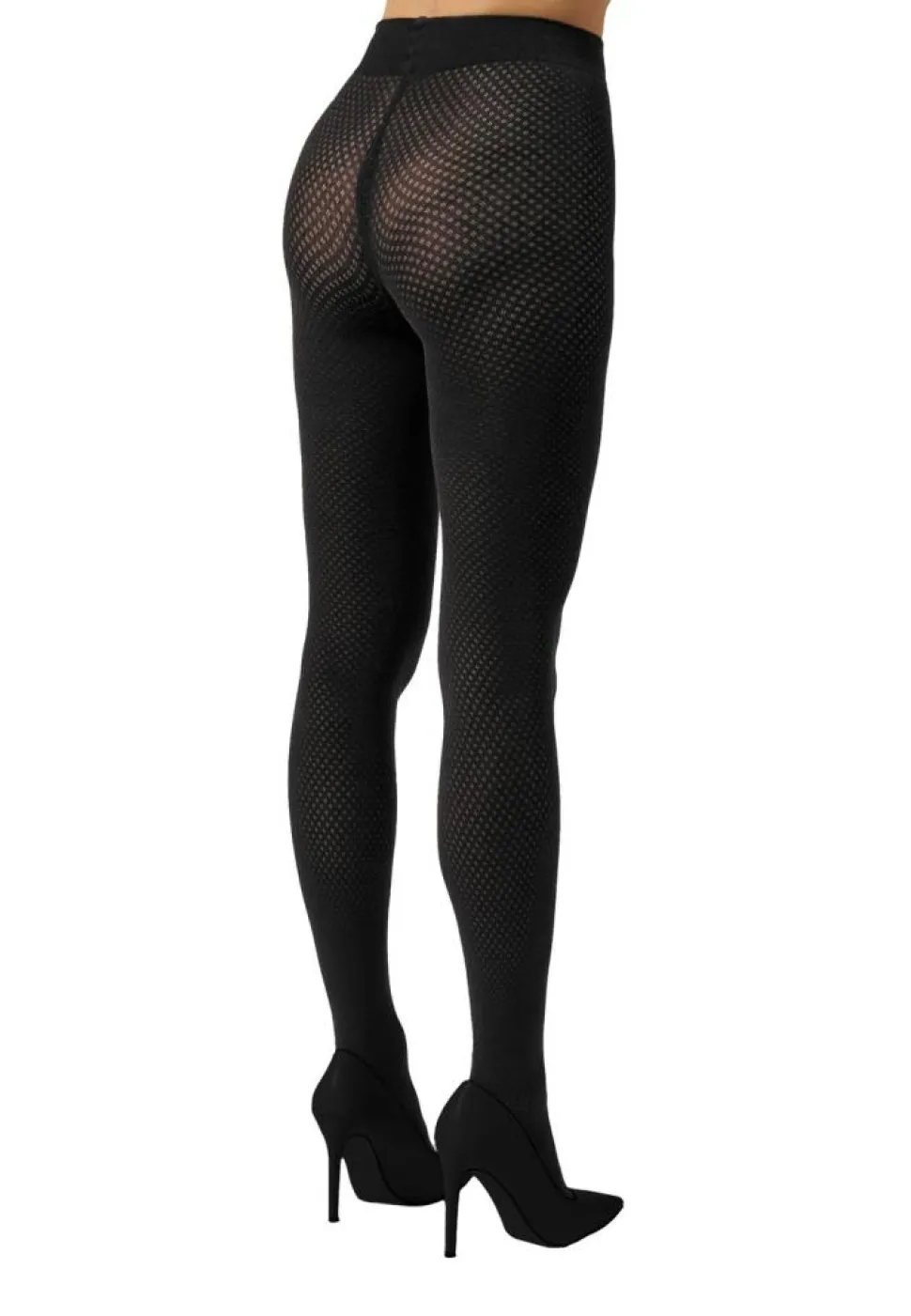 Dot Tights, Black, XL