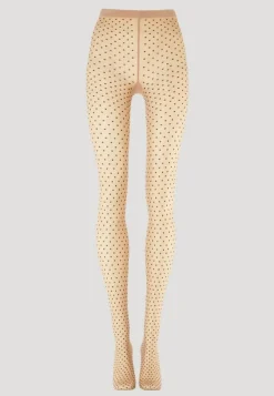 Dot Tights, Fairly Light/Black, XL