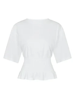 Dray Boxy Smock T-shirt, White, 36