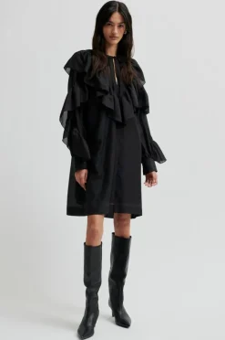 Dream Ruffle Kjole, Black, L