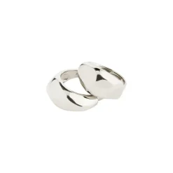 Dune 2-pak Ringe, Silver Plated