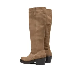 Dusty Long Støvler, Taupe Suede, 39