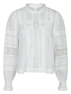 Ebba S Voile Bluse, White, 36