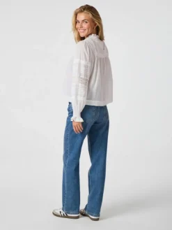 Ebba S Voile Bluse, White, 36