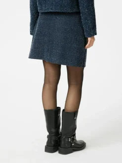 Eilo Denim Structure Nederdel, Dark Blue, 34