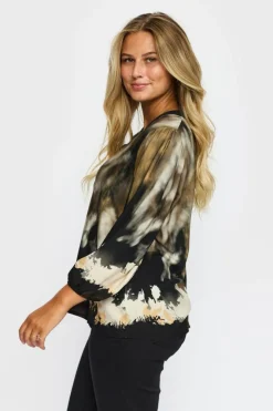 Eline Bluse, Black Wave, XL