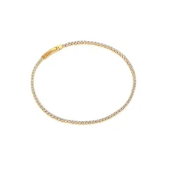 Ellera Armbånd, Guld/Hvid, 16 cm