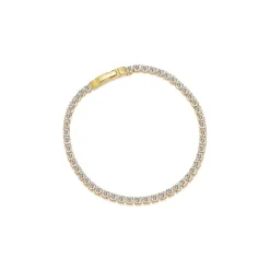 Ellera Grande Armbånd, Guld/Hvid, 17 cm