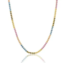 Ellera Grande Halskæde, Guld/Multi, 43 cm
