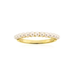Ellera Perla Ring, Gold Plated, 52
