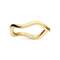 Ellera Waves Pianura Ring, Gold Plated, 54