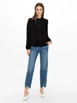 Ellis Lace Bluse, Black, 38