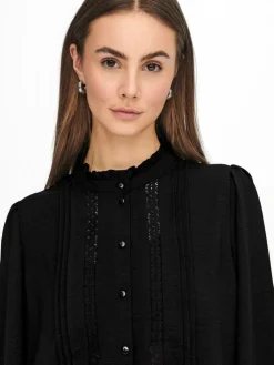 Ellis Lace Bluse, Black, 38