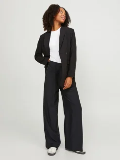 Ellis Wide Højtaljede Bukser, Black, S/L32