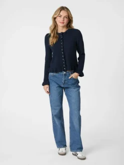 Elowen Knit Cardigan, Navy, 36
