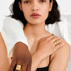 Ember 2-pak Ringe, Gold Plated