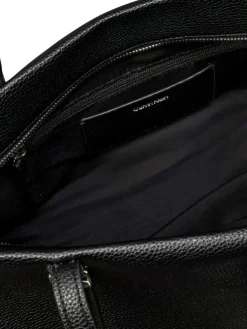 Emblem Pebble Shopper, Black