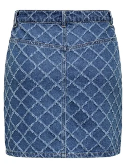 Emilie Midwaist Nederdel, Medium Blue Denim, L