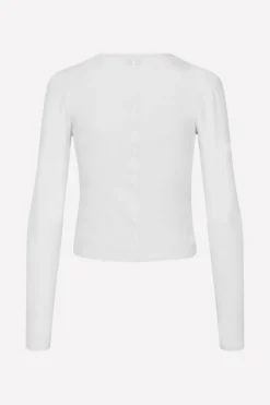 Enally Langærmet Short T-shirt, White, M
