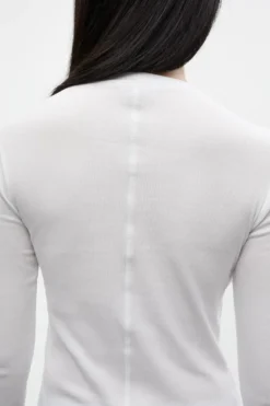 Enally Langærmet Short T-shirt, White, M