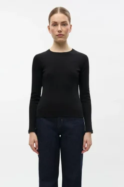 Enally Langærmet T-shirt, Sort, L