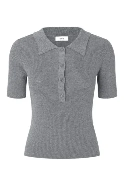 Enicy Strikbluse, Asphalt Silver, S