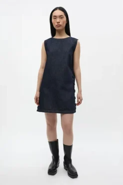 Eniris Tie Kjole, Dark Blue Rinse, 40