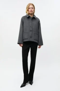 Enkate Short Jakke, Dark Grey Mel, L