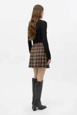 Enriver Mini Nederdel, Chocolate Check, 40