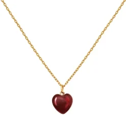 Esma Heart Halskæde, Gold Plated, 42+3 cm