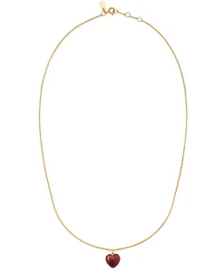 Esma Heart Halskæde, Gold Plated, 42+3 cm