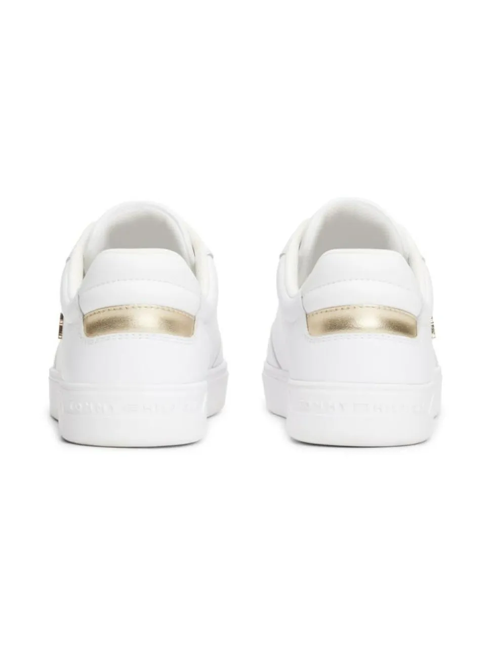 Essential Court Sneakers, White/Gold, 36