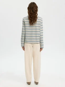 Essential Striped Boxy T-shirt, Cashmere Blue, M