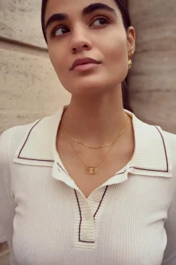 Eva Choker Halskæde, Guld, 41 cm