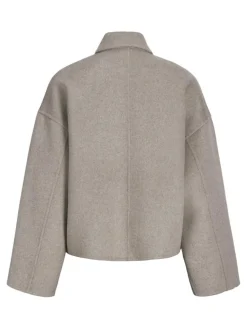 Eve Wool Blend Jakke, Greige, M