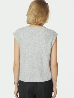 Everest Knit Vest, Light Grey Melange, 40