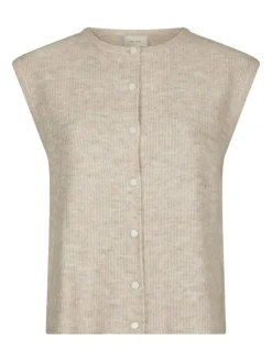 Everest Knit Vest, Sand Melange, 36